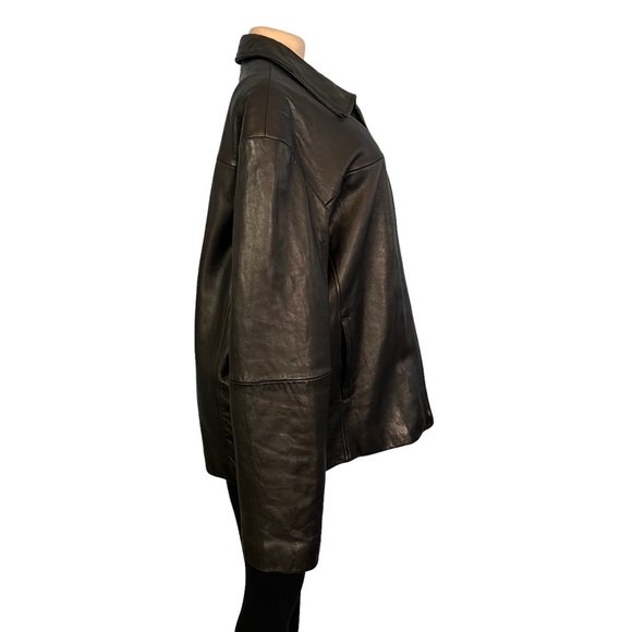 Boston Harbour Outdoor Wear Black Leather Jacket - Picture 5 of 10